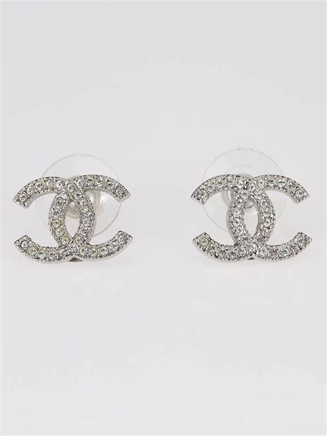 chanel ear studs|chanel swarovski earrings.